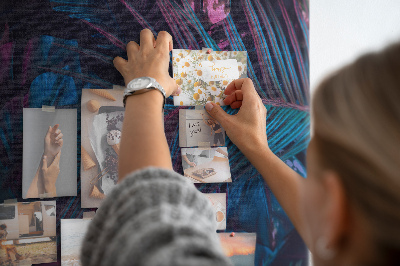 Quadro de aviso de cortiça Flores exóticas