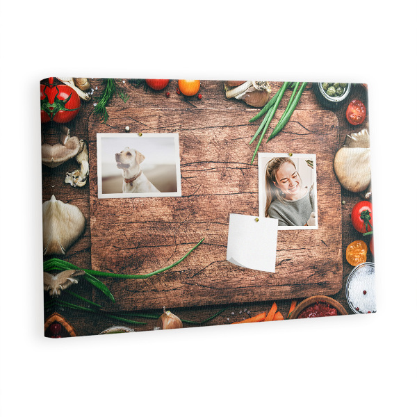 Quadro em cortiça Tábua de cozinha