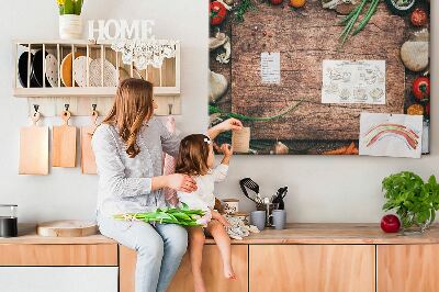 Quadro em cortiça Tábua de cozinha