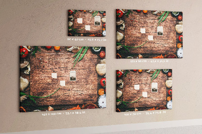 Quadro em cortiça Tábua de cozinha