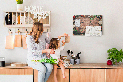 Quadro em cortiça Tábua de cozinha