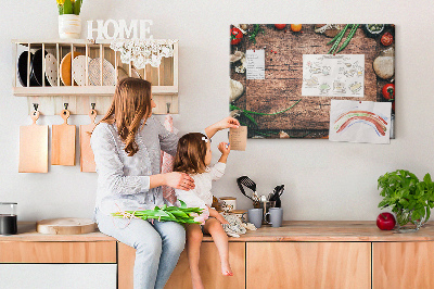 Quadro em cortiça Tábua de cozinha