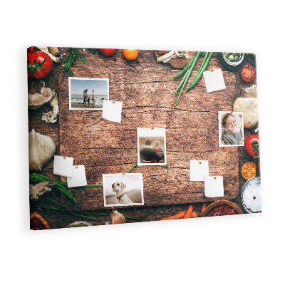 Quadro em cortiça Tábua de cozinha