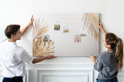 Painel em cortiça Folhas tropicais