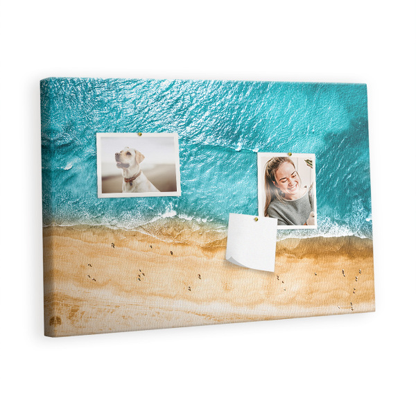 Quadro de aviso de cortiça Pessoas da praia do mar