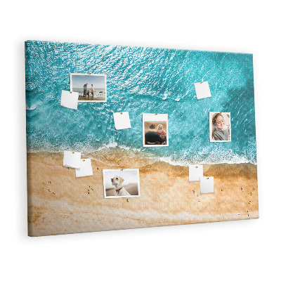 Quadro de aviso de cortiça Pessoas da praia do mar