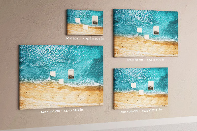 Quadro de aviso de cortiça Pessoas da praia do mar