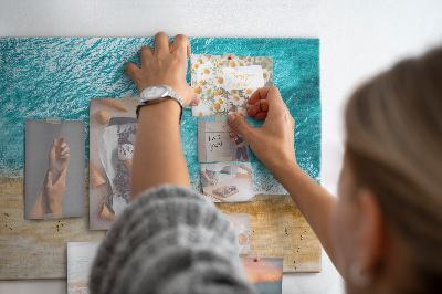 Quadro de aviso de cortiça Pessoas da praia do mar