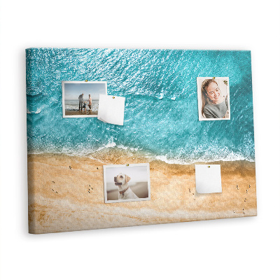 Quadro de aviso de cortiça Pessoas da praia do mar