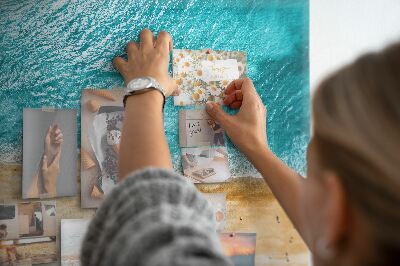 Quadro de aviso de cortiça Pessoas da praia do mar