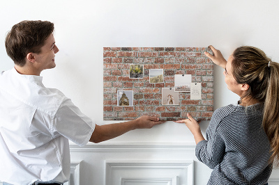 Quadro em cortiça parede de tijolos