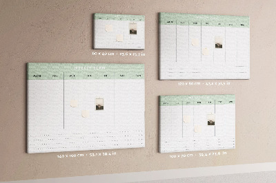 Painel em cortiça Planejador básico