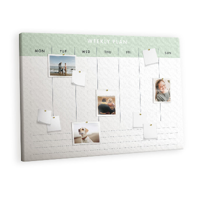 Painel em cortiça Planejador básico