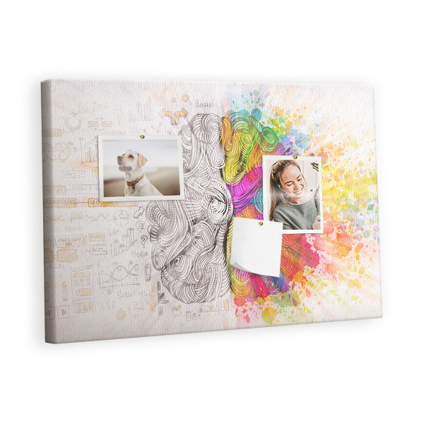 Quadro em cortiça Abstração do cérebro