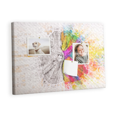 Quadro em cortiça Abstração do cérebro