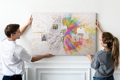 Quadro em cortiça Abstração do cérebro
