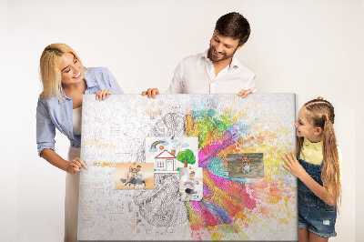 Quadro em cortiça Abstração do cérebro