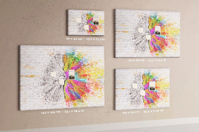 Quadro em cortiça Abstração do cérebro