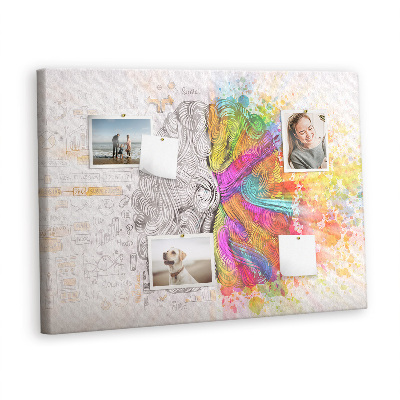 Quadro em cortiça Abstração do cérebro