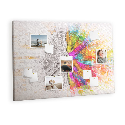 Quadro em cortiça Abstração do cérebro