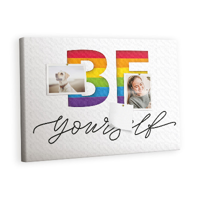 Quadro em cortiça A inscrição