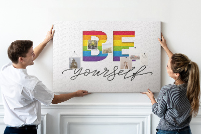 Quadro em cortiça A inscrição