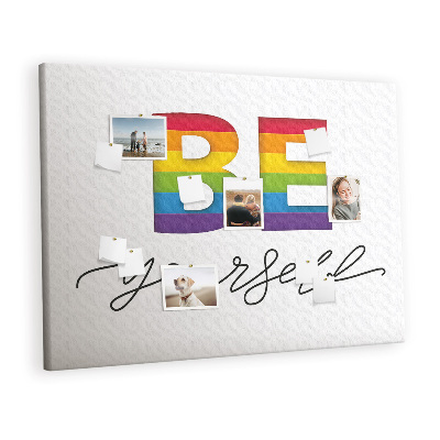 Quadro em cortiça A inscrição