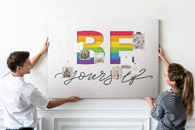 Quadro em cortiça A inscrição