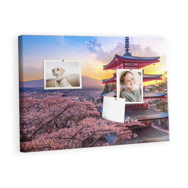 Quadro de aviso de cortiça Construção japonesa