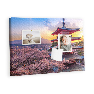 Quadro de aviso de cortiça Construção japonesa