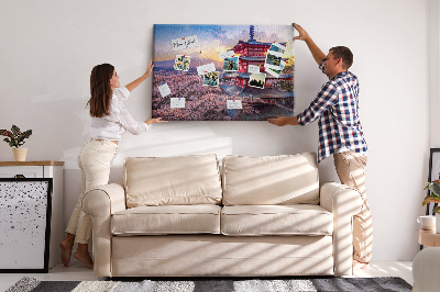 Quadro de aviso de cortiça Construção japonesa