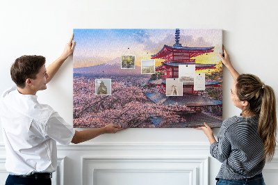 Quadro de aviso de cortiça Construção japonesa