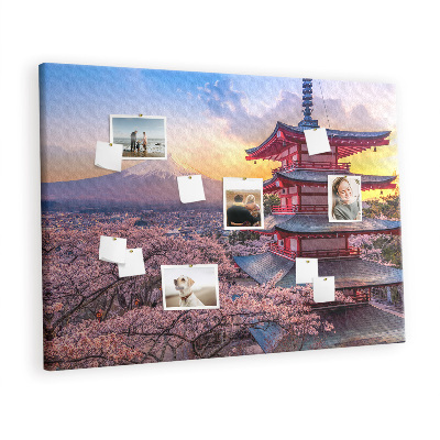 Quadro de aviso de cortiça Construção japonesa