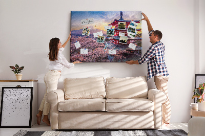 Quadro de aviso de cortiça Construção japonesa