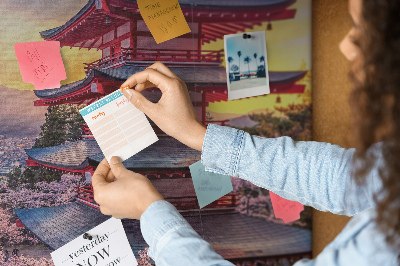 Quadro de aviso de cortiça Construção japonesa