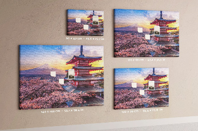 Quadro de aviso de cortiça Construção japonesa