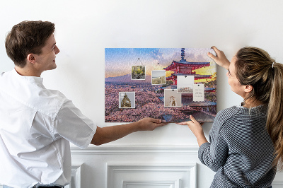 Quadro de aviso de cortiça Construção japonesa