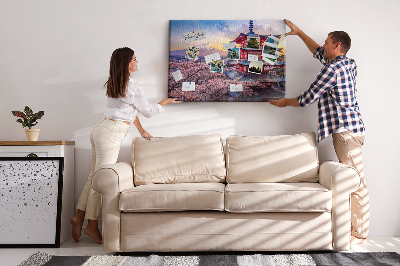 Quadro de aviso de cortiça Construção japonesa