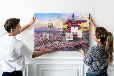 Quadro de aviso de cortiça Construção japonesa