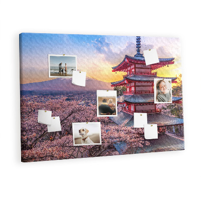 Quadro de aviso de cortiça Construção japonesa