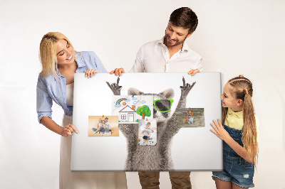 Quadro em cortiça Guaxinim com óculos