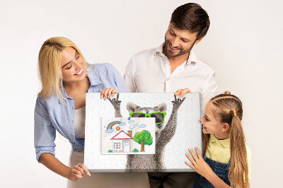 Quadro em cortiça Guaxinim com óculos