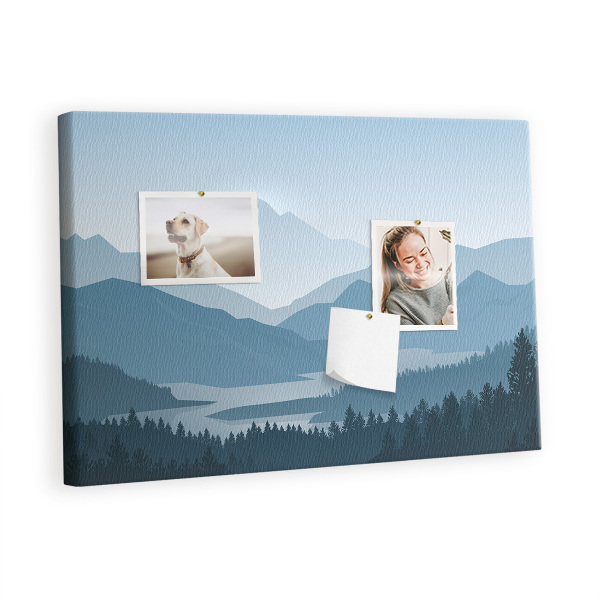 Quadro de aviso de cortiça Paisagem montanhosa