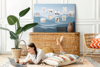 Quadro de aviso de cortiça Paisagem montanhosa