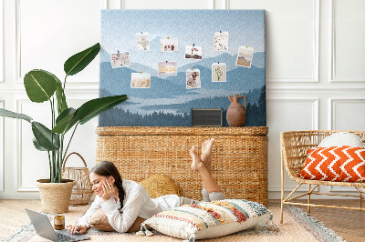 Quadro de aviso de cortiça Paisagem montanhosa