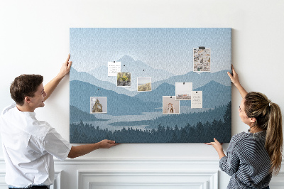 Quadro de aviso de cortiça Paisagem montanhosa