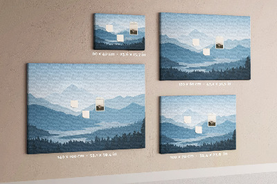 Quadro de aviso de cortiça Paisagem montanhosa