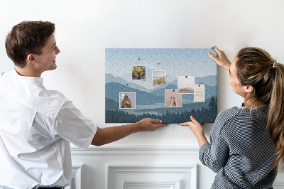 Quadro de aviso de cortiça Paisagem montanhosa