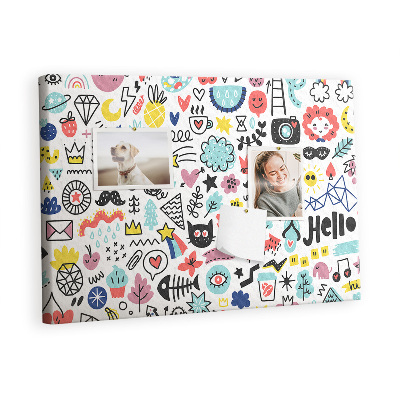 Quadro em cortiça Imagens esboços