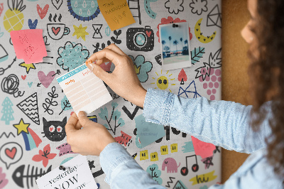Quadro em cortiça Imagens esboços